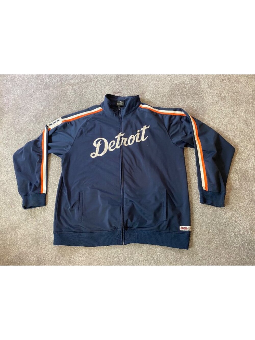 Stitches Detroit Tigers Navy Full-Zip Track Jacket Polyester XL